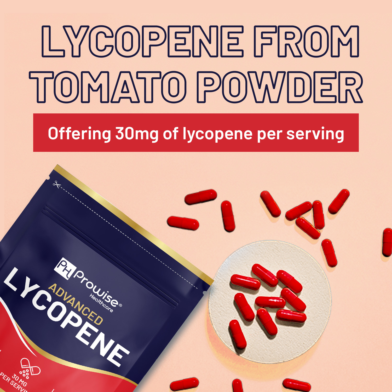 Advanced Lycopene 30mg per Serving | Tomato-Derived Lycopene | 90 Vegan Capsules, GMO-Free, Expertly Formulated | Made in UK by Prowise - Image 4
