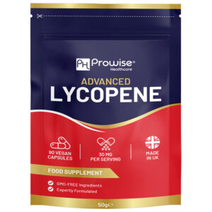 Advanced Lycopene 30mg per Serving | Tomato-Derived Lycopene | 90 Vegan Capsules, GMO-Free, Expertly Formulated | Made in UK by Prowise