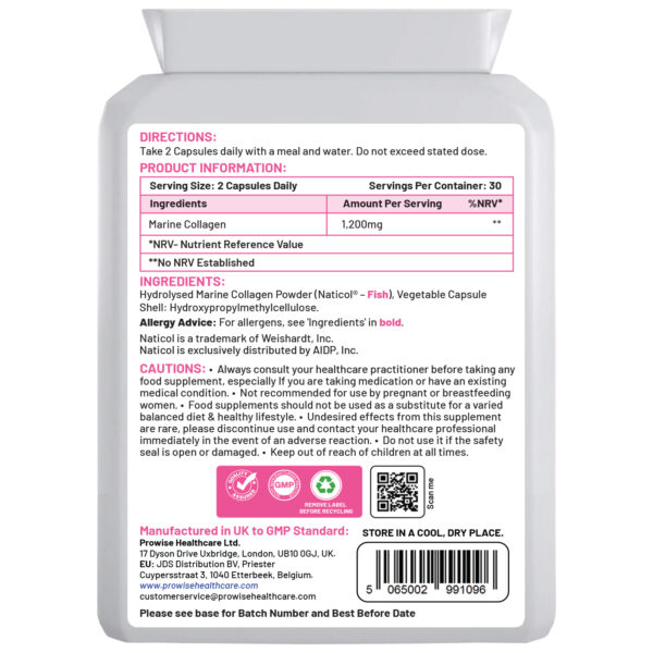 Marine Collagen+ 1200mg - 60 Capsules | UK Manufactured - Image 2