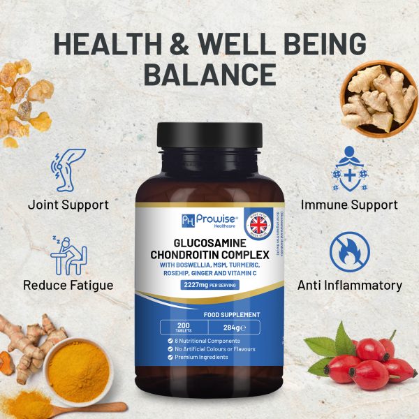 Glucosamine and Chondroitin Complex – 200 High Strength Tablets - Image 3