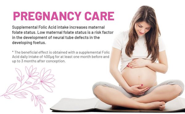 Folic Acid+ 400 mcg - Vegan Tablets with Vitamin B12 & Iodine | Vitamin B9 Tablets | Pregnancy Care Supplement - Image 3