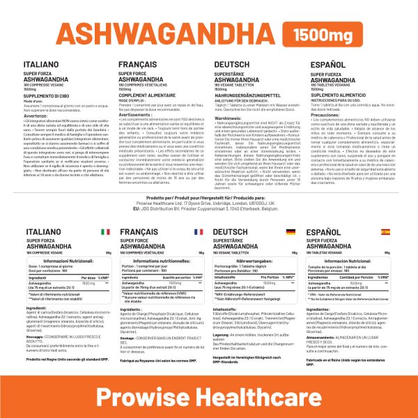 Ashwagandha 1500mg 180 Vegan Tablets | 6 Months’ Supply | Pure High Strength Ashwagandha Root Extract | Ashwagandha Supplement | Made in UK by Prowise Healthcare - Image 5