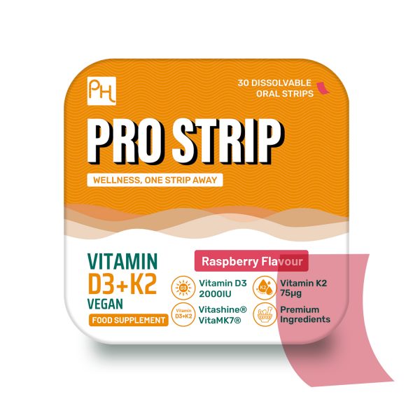 Vitamin D3 + K2 – 30 Oral Vegan Strips