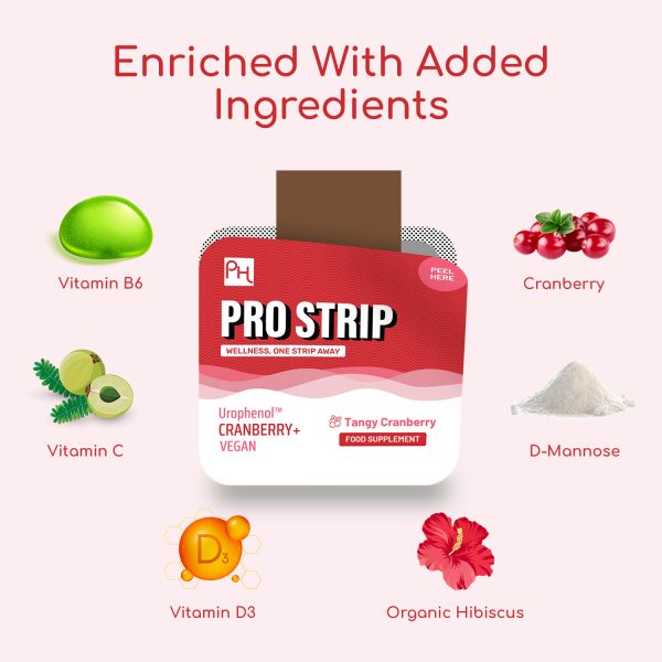 PROSTRIP®️ CRANBERRY+ Urophenol™ Providing 36 mg Proanthocyanidins (PACs) - Added with D-Mannose, Organic Hibiscus, Vitamin D3, B6 & C – 30 Oral Vegan Strips – No water Needed – by Prowise Healthcare - Image 5