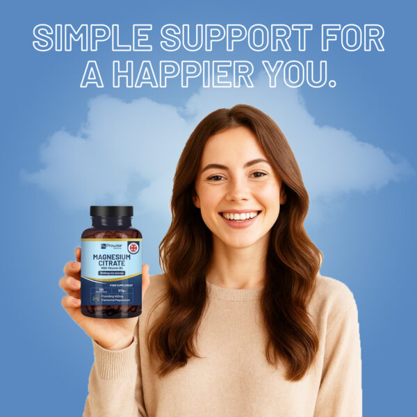 Magnesium Citrate Capsules 1500mg with Vitamin B6 | 120 Vegan Tablets | 450mg Elemental Mg | High Strength Magnesium Supplements for Women & Men | Capsules not Tablets | Made in UK by Prowise - Image 5